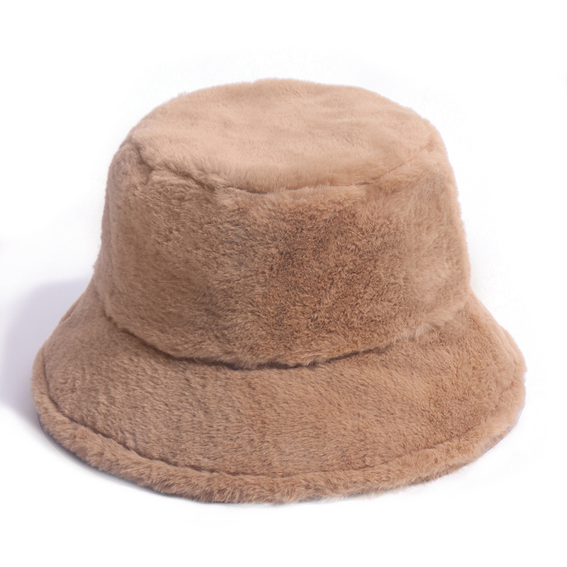 Hot sale Custom Warm Imitation Rabbit Hair Bucket Hat (4) လုံး၊