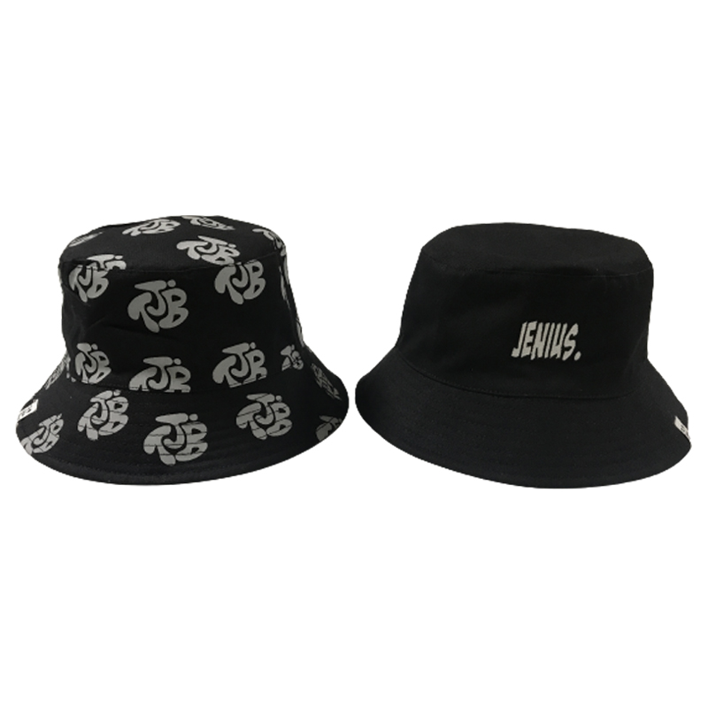 Hot sale Fashion Custom Cotton Full Printing Reversible Bucket Hat with Embroidery Logo (3)