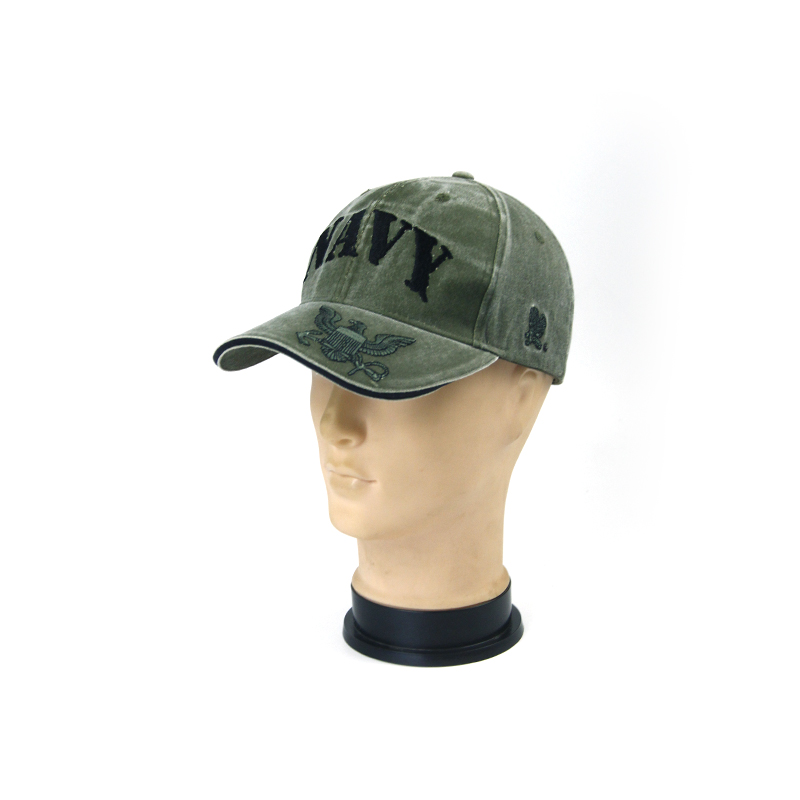 Olive Green Washed Embroidered Baseball Cap Dad hat (5)